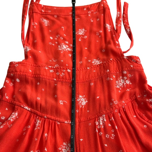 Free People Sweet in the Streets Jumpsuit Wide Leg Floral - Size XS - Orange - Picture 12 of 14